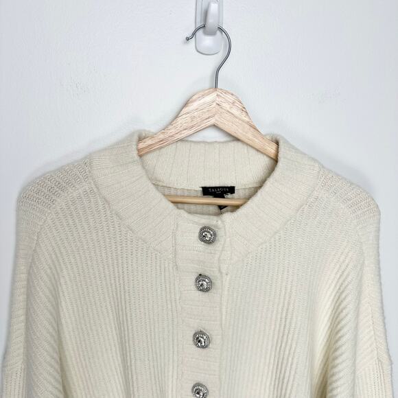 NWT Talbots Jewel Button Henley Pullover Sweater | Ivory Cream | SZ 2X - Picture 5 of 10